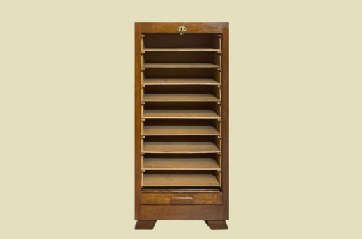 Rolladenschrank ANTIK Art Deco VINTAGE Notenschrank Aktenschrank von 1920