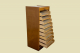 1960er Jahre Rolladenschrank ANTIK Vintage Teakholz Noten Akten Schrank Kommode