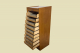 1960er Jahre Rolladenschrank ANTIK Vintage Teakholz Noten Akten Schrank Kommode