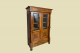 Vitrine ANTIK Gründerzeit VINTAGE Nußbaum Bücher Säulen Schrank von 1880