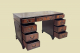 Schreibtisch ANTIK Leder VINTAGE Mahagoni Sekretär English Chesterfield Empire