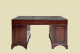 Schreibtisch ANTIK Leder VINTAGE Mahagoni Sekretär English Chesterfield Empire