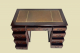 Schreibtisch ANTIK Leder VINTAGE Mahagoni Sekretär English Chesterfield Empire