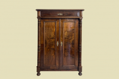 1880er Vertiko ANTIK Gründerzeit VINTAGE Nußbaum Säulen Kommode Schrank von 1880