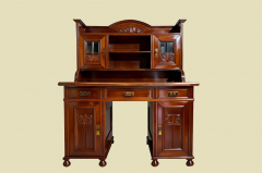 1920er Schreibtisch ANTIK Jugendstil VINTAGE Nußbaum Sekretär mit Aufsatz von 1920