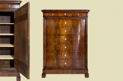 BLENDER Schrank Biedermeier Antik Handpoliert Mahagoni Wäscheschrank von 1820