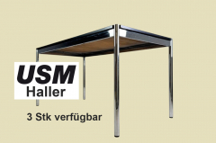 Original USM HALLER Tisch Schreibtisch VINTAGE Konferenztisch Sekretär Schwarz 200x75