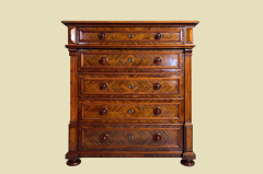Große Kommode ANTIK Gründerzeit VINTAGE Nußbaum Sideboard Schrank von 1880