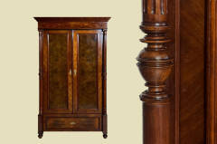 Kleiderschrank ANTIK Gründerzeit Nußbaum VINTAGE Schrank von 1880